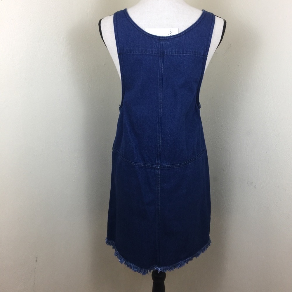 π. π₯. Love Fire. Jean Jumper Dress. Sz L. - Picture 2 of 8